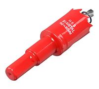 Sierras de Corona 20 mm, M42 HSS Bi-Metal Coronas Perforadoras con Adaptador y Broca Piloto Profundidad de Corte 27 mm, Abridor de Agujero para Metal Aluminio Madera PVC Plástico/Rojo