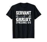 Siervo de Cristo Efesios 6:6 Diseño Floral Inspirador Camiseta