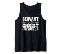 Siervo de Cristo Efesios 6:6 Diseño Floral Inspirador Camiseta sin Mangas