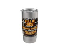 Siervo Religioso de Dios Fiel Jesús Creyente Cristiano Vaso térmico de acero inoxidable de doble pared