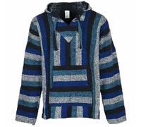Siesta Baja Sudadera con Capucha - Sudadera con Capucha Mexicana Hippie Festival Jumper para Hombre y Mujer (Azul Frío, XXL)