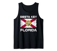 Siesta Key Florida Diseño de Bandera Siesta Key Sarasota Beach FL Camiseta sin Mangas