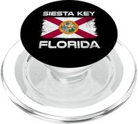 Siesta Key Florida Diseño de Bandera Siesta Key Sarasota Beach FL PopSockets PopGrip para MagSafe