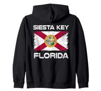 Siesta Key Florida Diseño de Bandera Siesta Key Sarasota Beach FL Sudadera con Capucha