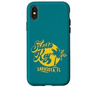 Siesta Key Sarasota Florida Siesta Beach Diseño Retro Carcasa para iPhone X/XS