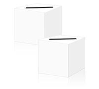 SietDESEO 2 cajas blancas para tarjetas de regalo, caja para tarjetas de dinero, para recepción de boda, baby shower, despedida de soltera, suministros de fiesta de cumpleaños