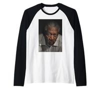 Siete actor Morgan Freeman Foto de Michael Grecco Camiseta Manga Raglan