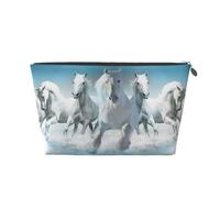Siete Caballos Corriendo, Bolsa de artículos de tocador Bolsa de Maquillaje Bolsa de cosméticos Bolsa de artículos de tocador de Viaje portátil