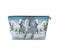 Siete Caballos Corriendo, Bolsa de Maquillaje Bolsa de cosméticos Bolsa de artículos de tocador de Viaje portátil Bolsa de artículos de tocador