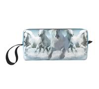 Siete Caballos Corriendo, Bolsa de Maquillaje Bolsa de cosméticos Bolsa de artículos de tocador de Viaje portátil Bolsa de Maquillaje