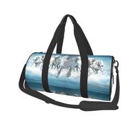 Siete Caballos Corriendo, Bolsa de Viaje de Gran Capacidad, Bolso Redondo, Bolsa de Viaje Deportiva, Bolsa de Mano, Bolsa de Fitness