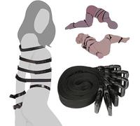 Siete Cinturones De Fitness De Yoga Interior De Nylon Negro Ajustables Multifuncionales, Una OpcióN Necesaria Para El Ejercicio AnaeróBico Interior - D38
