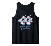 Siete cisnes Nadando Doce días de Navidad Camiseta sin Mangas