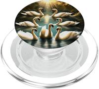 Siete cisnes Nadando PopSockets PopGrip para MagSafe