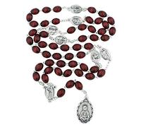 Siete cuentas de oración de Dolor de María | Rosario de madera y metal con 7 penas | Incluye instrucciones | Gran regalo católico para confirmación | devocional católico de Cuaresma | Hecho en Italia