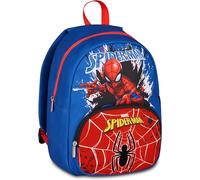 Seven Mochila escolar Spiderman, azul, 14 l, simple, bolsillo frontal, botella de agua, multifunción, guardería, ocio, viajes, niño