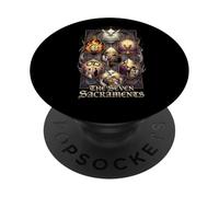 Siete Sacramentos Santa Iglesia Católica PopSockets PopGrip Adhesivo