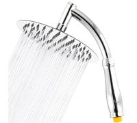 SIEYESCITY Cabezal de ducha grande y potente y brazo de ducha de mano, cabezales de ducha de lluvia de alta presión con brazo de extensión en cromo, cabezal de ducha universal G1/2 de 8 pulgadas,