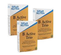 Sifar Nutra B Active Trio | B12 (metilcobalamina), folato y B6 (P5P) | vegano | alta absorción | dosis elevada | inmunidad cansancio función psicológica |90 comprimidos sublinguales I (3 paquetes)