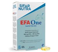 Sifar Nutra EFA One | Certificado IFOS 5 estrellas | Aceite de Pescado Omega 3 1020 mg | 580 mg EPA +390 mg DHA | función cardíaca | suplemento nutricional de memoria | forma de triglicéridos | 30