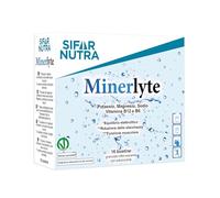 Sifar Nutra Minerlyte | Electrolitos con potasio, magnesio, sodio, vitaminas B12, B6 | Rehidratación, recuperación muscular | Para deporte y actividad física | Vegano | Sabor naranja | 16 sobres