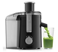 SiFENE - Exprimidor centrífugo compacto de exprimidor, exprimidor para verduras y frutas con ajuste de 3 velocidades, sin BPA, fácil de limpiar, negro