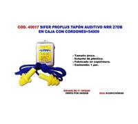 Sifer proplus tapon auditivo nrr 27db en caja con cordones 54009