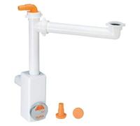 LIRA KSS1E Sifón ahorrador de Espacio inspeccionable para Fregadero 1 vía NT 1" 1/2, Color Blanco