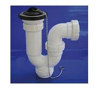 Sifon Curvo Extensible T-30-C 1 1/2, con Válvula y Tapón