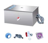 Sifón de Grasa Comercial bajo Fregadero - 50 x 50 x 100 cm (20 x 20 x 39 Pulgadas) para restaurantes, cafeterías, cocinas domésticas y lavavajillas - Separador de Aceite eficiente para servi