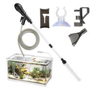 Sifón de para acuario, aspiradora que cambia de agua, con clip de restricción de flujo, que se ajusta por debajo de 60 cm, aspiradora de acuario pequeño, para fuente de jardín