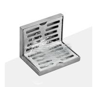 Sifón de suelo de acero inoxidable - Sifón de pared en forma de L, material de calidad 304, diseño de drenaje lateral, construcción resistente, ajuste de manguera compatible con 75 Mm, S