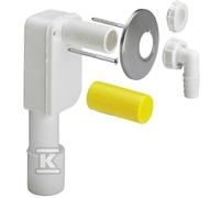 Sifón empotrado lavadora/lavavajillas 1 X 40/50 plástico blanco 452452