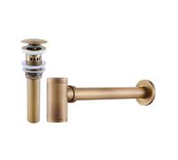 Sifón for lavabo de baño, desagüe for botella, moderno filtro emergente, juego tapón, sifón for, accesorio for caballo, renovación(Bronze 03)