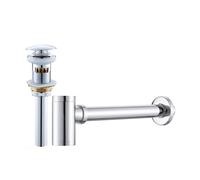 Sifón for lavabo de baño, desagüe for botella, moderno filtro emergente, juego tapón, sifón for, accesorio for caballo, renovación(Chrome 03)