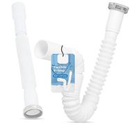 Sifon Lavabo Extensible 5/4 x 32 mm Tubo Desague Flexible Cocina Ajustable