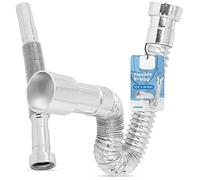 Sifon Lavabo Extensible 6/4 x 40 mm Tubo Desague Flexible Cocina Ajustable Cromado