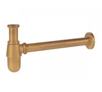 Sifón para lavabo tipo botella de latón con acabado oro mate TRES