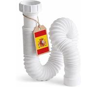 Sifon Tubo Flexible Extensible Universal para Lavabo Fregadero Cocina Desague 1 1/4" y 1 1/2" Salida 32 40 mm Tubo Ajustable Antiolor Bide Baño Instalacion Rapida PVC Resistente