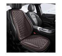 SIFUSM Alfombrilla Universal Silla Coche Funda Asiento Cojín Seda Hielo Transpirable 3D Verano Protectoras Diseño Convexo Juego Fundas Asientos Coche(Brown Front SetX1)