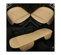 SIFUSM para Lincoln Todos Los Modelos Navigator MKS MKZ MKC MKX MKT Accesorios De Estilo De Coche Cojín Asiento Cuero Universal Juego Fundas Asientos Coche(Full Set Beige)