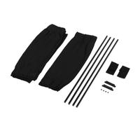SIFUSM Parasol de Coche 2 Piezas Universal Parasol de Coche Cortina Ventana Lateral Auto Plegable protección UV Tela Negra Visera Cubierta persianas(Black 50x47cm)