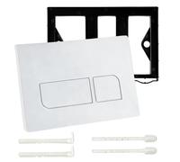 Sifxouped - Placa de accionamiento del inodoro, placa de accionamiento para cisterna, piezas de repuesto compatibles con placa de accionamiento Geberit Sigma01 UP300 y 320 (blanco)