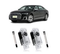 SIGANDG 2 Piezas Luces LED de Bienvenida Logo para A1/A3/A4/A5/A6/Q3/Q5/Q7/A7/A8/R8/TT, Coche Logo Proyección, Proyector LED Puerta Coche, Luces Accesorios.