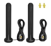 SIGANDG 2 X 5G Antena 4G Exterior, Omnidireccional Amplificador Señal Interior/Exterior Ganancia hasta 15DBI Conector SMA con Adaptador TS-9 Base Magnética, 3G/4G/5G/GSM/GPRS - 3-M