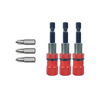 SIGANDG 3 Piezas Portapuntas Magnético 1/4 Pulgada con Tope de Profundidad, Portapuntas Magnético de Cambio rápido, incluye 3 Destornillador Puntas PH2