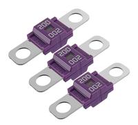 SIGANDG AMI/Midi Fusible 200A de Alta Corriente Bolt-on Midi Fusible 200 Amp Púrpura para Automóviles, Autobuses, Camiones, Caravanas, Vehículos de Construcción (Paquete de 3)