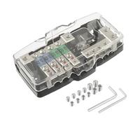 SIGANDG Caja de Portafusibles de Distribución para el Automóvil Portafusibles Eséreo de Audio de 4 vías 0/4 Gauge Caja de Fusibles ANL con Luz Indicadora Roja