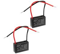 SIGANDG CBB61 1.2uF 450V AC 50/60 Hz Condensador de Funcionamiento del Motor del Ventilador del Aire Acondicionado (Paquete de 2)