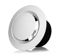 SIGANDG Cubierta de Ventilación de ABS, Válvula de Disco Blanca de 125 mm, Rejillas de Ventilación Ajustable, Cubierta de Rejilla de Escape de Aire para Montaje en Techo o Pared